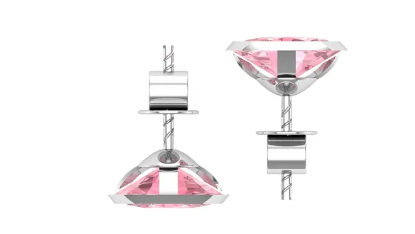 Pink_925-92.5_Sterling_Oval_Cut__Real_Cubic_Zirconia_Fashion_Stud_Tops_Earrings_For_MenWomenChildrenBoys_And_Girls