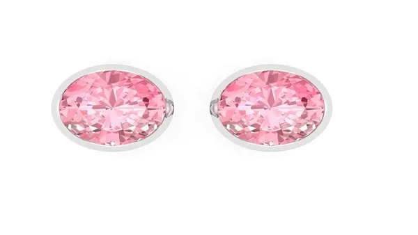Pink_925-92.5_Sterling_Oval_Cut__Real_Cubic_Zirconia_Fashion_Stud_Tops_Earrings_For_MenWomenChildrenBoys_And_Girls