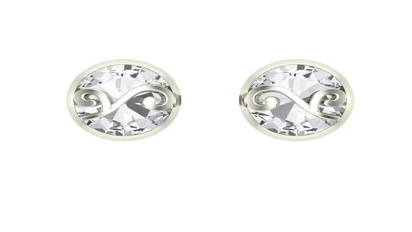 Silver_925-92.5_Sterling_Oval_Leaf_Cut__Real_Cubic_Zirconia_Fashion_Stud_Tops_Earrings_For_MenWomenChildrenBoys_And_Girls