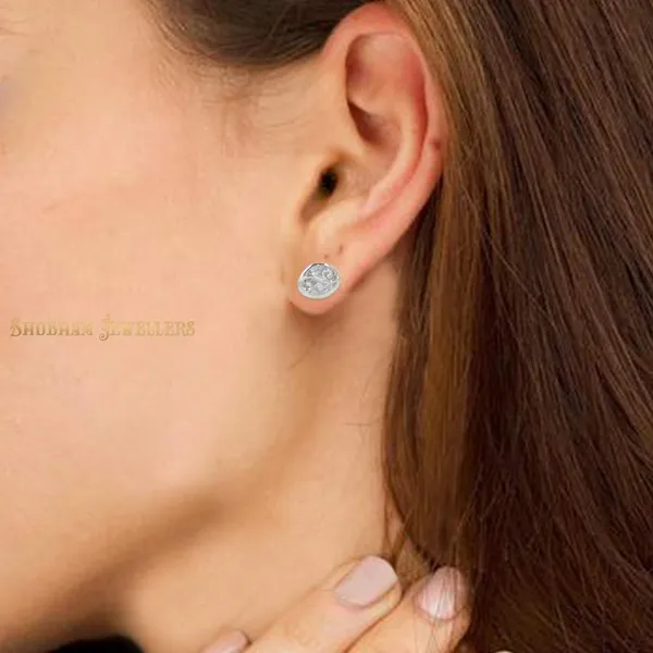 Silver_925-92.5_Sterling_Oval_Leaf_Cut__Real_Cubic_Zirconia_Fashion_Stud_Tops_Earrings_For_MenWomenChildrenBoys_And_Girls