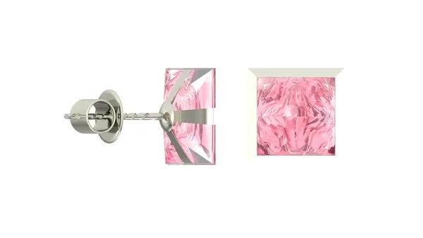 Silver_925-92.5_Sterling_Princess_Cut__Real_Cubic_Zirconia_Fashion_Stud_Tops_Earrings_For_MenWomenChildrenBoys_And_Girls