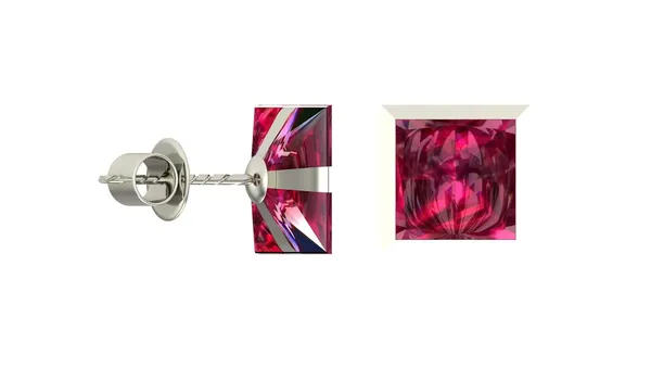 Silver_925-92.5_Sterling_Princess_Cut__Real_Cubic_Zirconia_Fashion_Stud_Tops_Earrings_For_MenWomenChildrenBoys_And_Girls