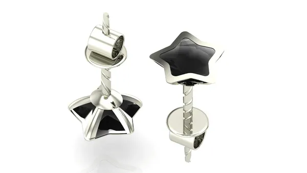 Black_925-92.5_Sterling_Star_Cut__Real_Cubic_Zirconia_Fashion_Stud_Tops_Earrings_For_MenWomenChildrenBoys_And_Girls