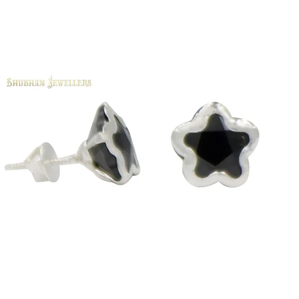 Black_925-92.5_Sterling_Star_Cut__Real_Cubic_Zirconia_Fashion_Stud_Tops_Earrings_For_MenWomenChildrenBoys_And_Girls