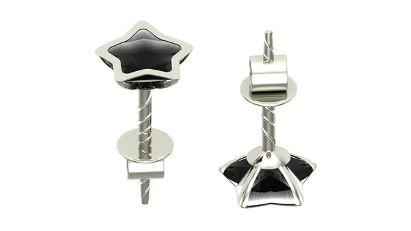 Black_925-92.5_Sterling_Star_Cut__Real_Cubic_Zirconia_Fashion_Stud_Tops_Earrings_For_MenWomenChildrenBoys_And_Girls