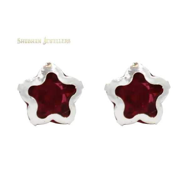 Red_925-92.5_Sterling_Star_Cut__Real_Cubic_Zirconia_Fashion_Stud_Tops_Earrings_For_MenWomenChildrenBoys_And_Girls