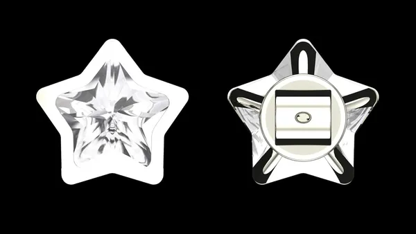 White_925-92.5_Sterling_Star_Cut__Real_Cubic_Zirconia_Fashion_Stud_Tops_Earrings_For_MenWomenChildrenBoys_And_Girls
