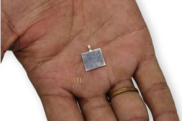 Silver_925_Pure_Solid_Square_Piece_(Chokor)_Pendant/Chokor_For_Astrology_(Big_Fix_Pendant)