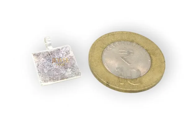 Silver_925_Pure_Solid_Square_Piece_(Chokor)_Pendant/Chokor_For_Astrology_(Big_Fix_Pendant)