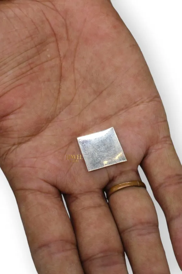 Silver_925_Pure_Solid_Square_Piece_(Chokor)_Pendant/Chokor_For_Astrology_(Big)