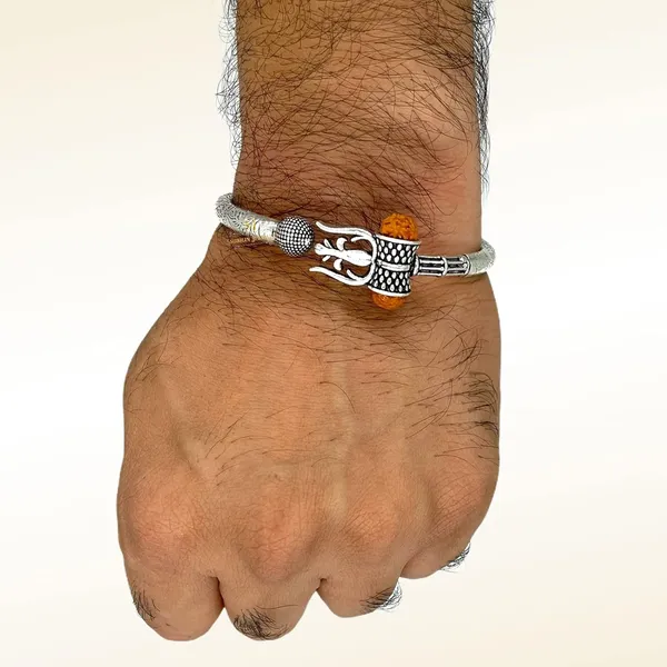 Silver_Â„¢925_Pure_Chandi_Oxidised_Hollow_Trishool_Nakkashi_Men_Kada_Bangle_For_Men_&_Boys_With_Hallmark_One_Piece