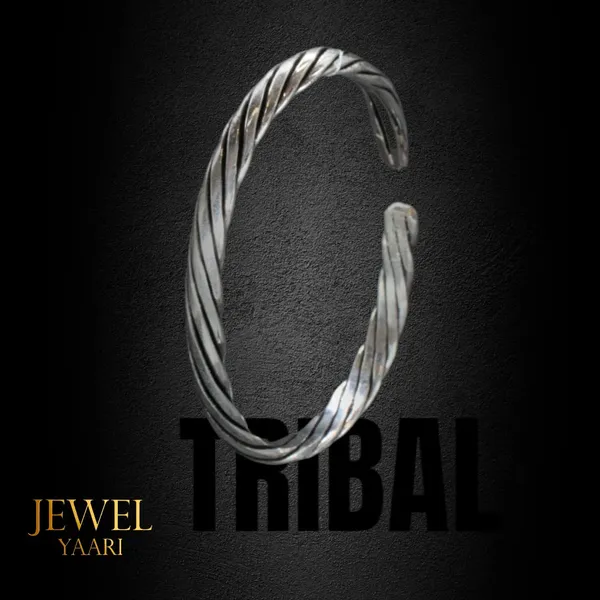 Silver_925_Pure_Chandi_Oxidized_Tribal_Thai_Viking_Kada_For_Men(Torque_Cuff_Kada_Men'S_Bracelet)