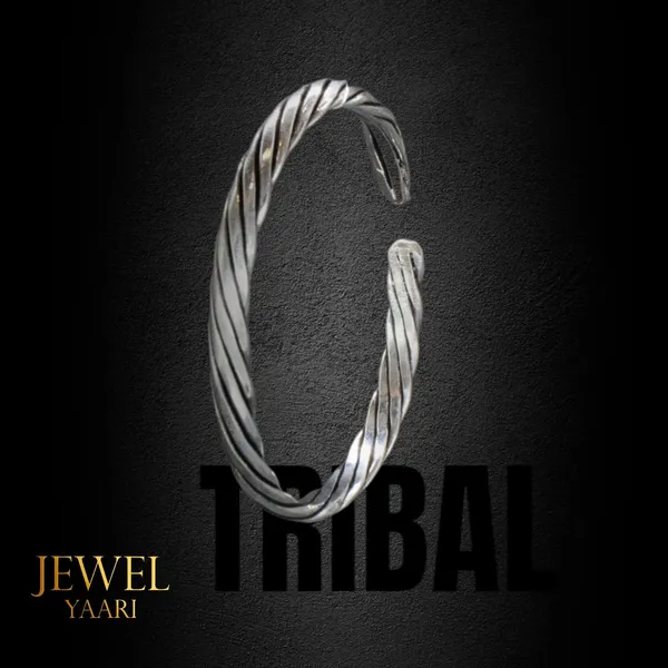 Silver_925_Pure_Chandi_Oxidized_Tribal_Thai_Viking_Kada_For_Men(Torque_Cuff_Kada_Men'S_Bracelet)