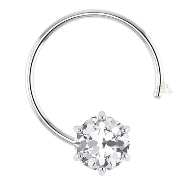Silver_925_Sterling_Round_Shape_Cubic_Zirconia_5Mm_Prong_Wire_Stud_For_Women_Girls