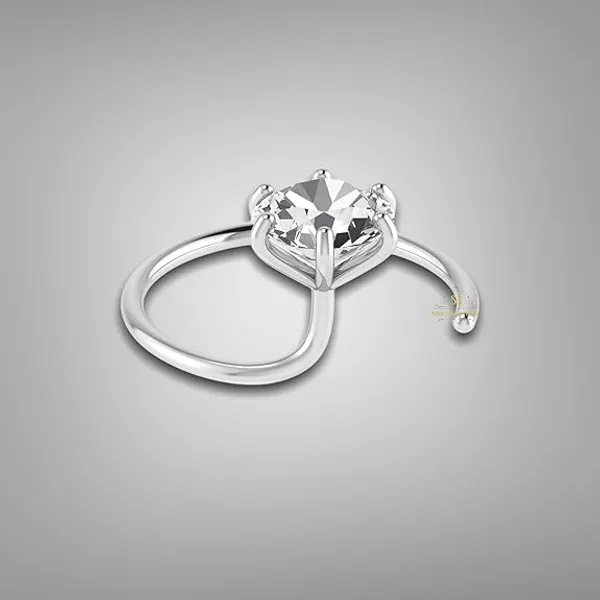 Silver_925_Sterling_Round_Shape_Cubic_Zirconia_5Mm_Prong_Wire_Stud_For_Women_Girls
