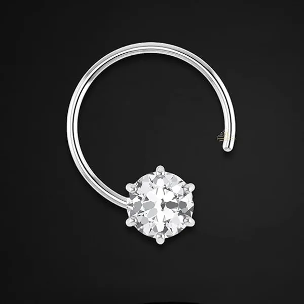Silver_925_Sterling_Round_Shape_Cubic_Zirconia_5Mm_Prong_Wire_Stud_For_Women_Girls