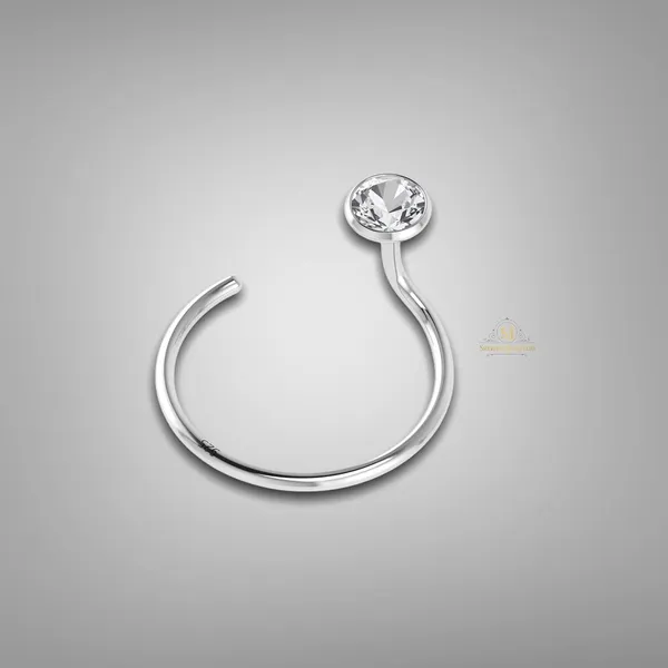 White_92.5-925_Sterling_Round_Shape__Cubic_Zirconia_Cup_Setting_Nose_Pin_Stud_For_Women_Girls_Size_2Mm(Bezel_Setting)