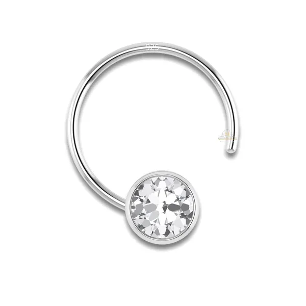 White_92.5-925_Sterling_Round_Shape__Cubic_Zirconia_Cup_Setting_Nose_Pin_Stud_For_Women_Girls_Size_3Mm_(Bezel_Setting)