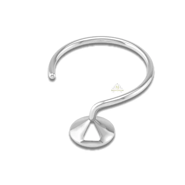 White_92.5-925_Sterling_Round_Shape__Cubic_Zirconia_Cup_Setting_Nose_Pin_Stud_For_Women_Girls_Size_3Mm_(Bezel_Setting)