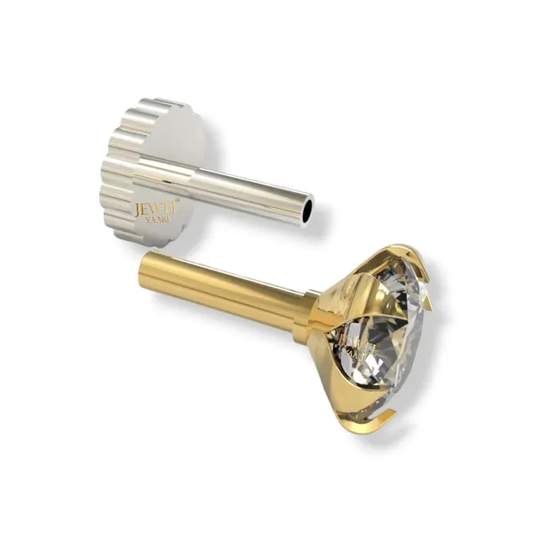 Shubham Jewellers Rehti Gold Real Yellow Gold With Stone 14K(585