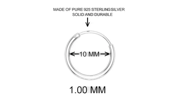 Silver_Small_Size_Plain_Bali_Hoops_Earrings_In_Pure_92.5_Sterling_For_Kids/Girls/Women_(10Mm)
