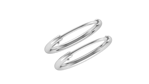 Silver_Small_Size_Plain_Bali_Hoops_Earrings_In_Pure_92.5_Sterling_For_Kids/Girls/Women_(10Mm)
