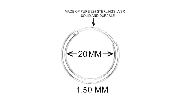 Silver_Small_Size_Plain_Bali_Hoops_Earrings_In_Pure_92.5_Sterling_For_Kids/Girls/Women_(14)