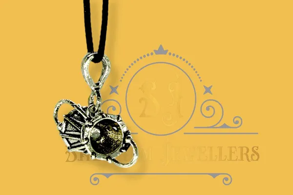 Silver_925_Pure_Sterling_Oxidised_Damru_Charm_Pendant_For_MenWomenChildrenBoys_And_Girls_(Damru)