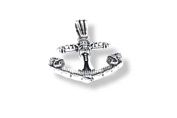 Silver_Sterling_925_Anchor_Necklace_Oxidized_925_Skull_Anchor_Pendant_Men'S_Anchor_PendantNautical_Jewelry_Weight__6.5_Gms
