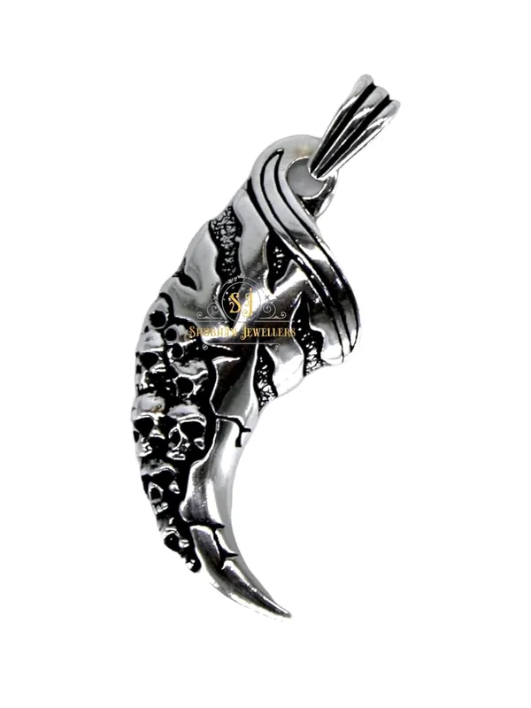 Silver_Dragon_Claw_Pattern,_Eagle_Claw_Pattern_Pendant,_Ethically_Handcrafted_With_Care,_Weight_:-_8.25_Gms