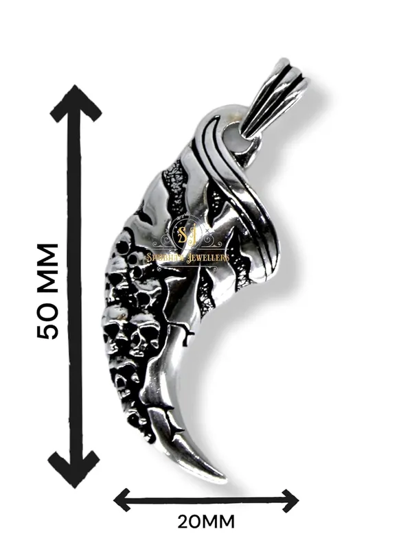 Silver_Dragon_Claw_Pattern,_Eagle_Claw_Pattern_Pendant,_Ethically_Handcrafted_With_Care,_Weight_:-_8.25_Gms