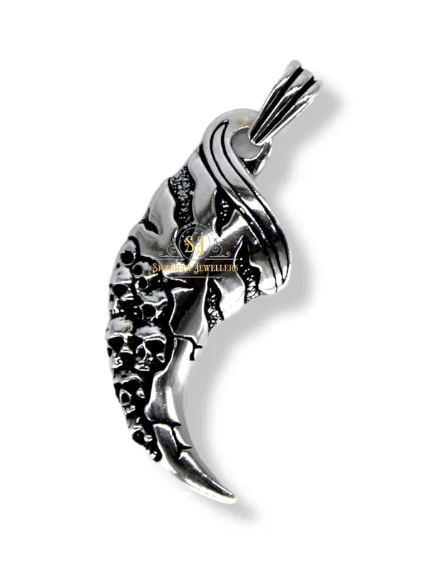 Silver_Dragon_Claw_Pattern,_Eagle_Claw_Pattern_Pendant,_Ethically_Handcrafted_With_Care,_Weight_:-_8.25_Gms