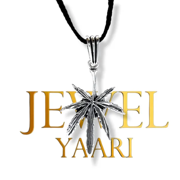 Silver_Marijuana_Cannabis_Pot_Leaf_Pendants_Oxidized_925_Sterling_Pendants_Are_Oxidized_For_A_More_Detailed_And_Vintage_Look_Weight_:_4.6_Gms
