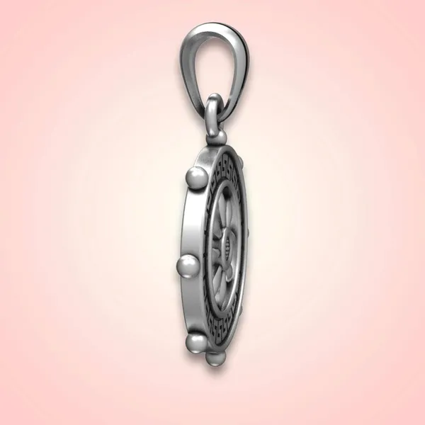 Silver_Boat_Steering_Wheel_Necklace_Classic_Ship_Wheel_Pendant_Sterling_Men_Women_Weight_4_Gms