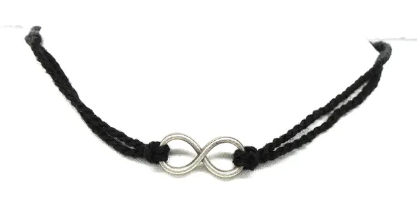 Silver_925_New_Oxidised__Thread_Infinity_Nazarbattu/Nazaiya_Anklet/For_Girls_Women_And_Children_With_Ghunghroo