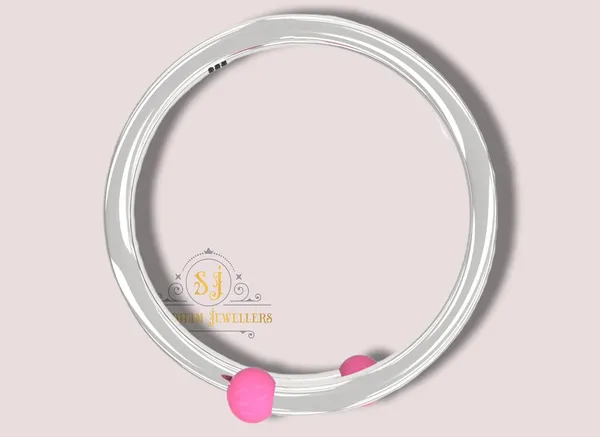 Pink_Exclusive_Pure_925_Sterling_Plain_Kada_For_Baby_Boys_&_Girls_Variation_Size