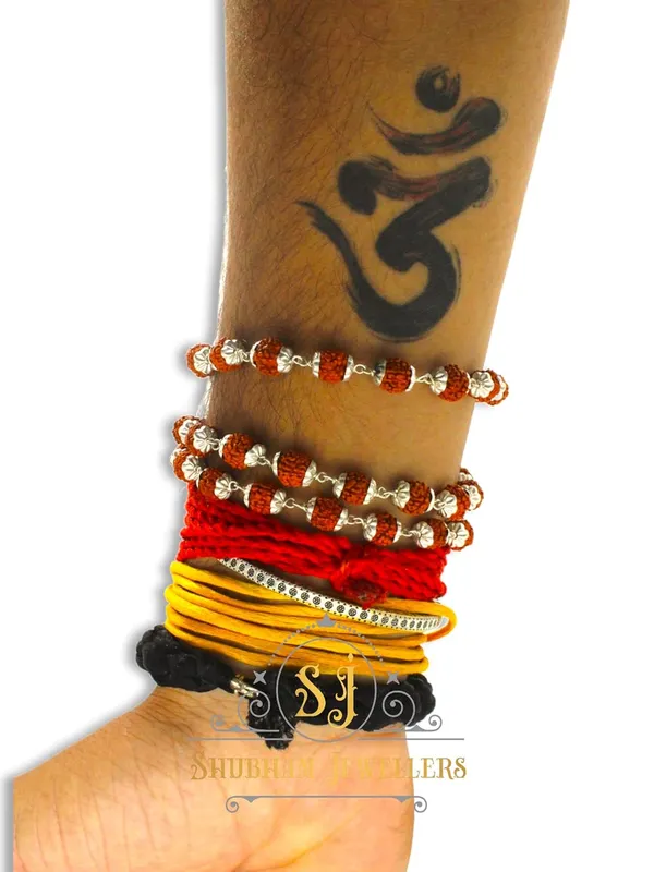 Silver_Handmade_Strongest_Heavy_Wire_Stylish_Pure_Natural_Rudraksh_Mala_Chain_Prayer_Beads_Healing_Mala_With_Capping_(_54_Beads_26_Inch)