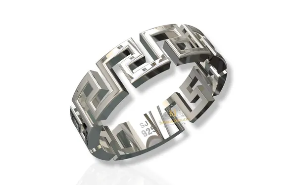 Silver_925_Sterling_S_Loop_Band_Style_Rings_For_Men_And_Women_Size_:_11