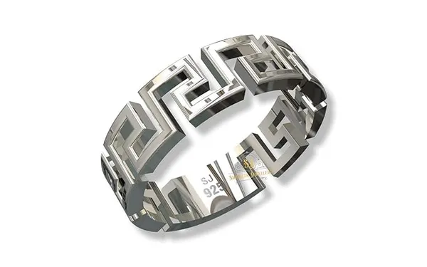 Silver_925_Sterling_S_Loop_Band_Style_Rings_For_Men_And_Women_Size_:_8