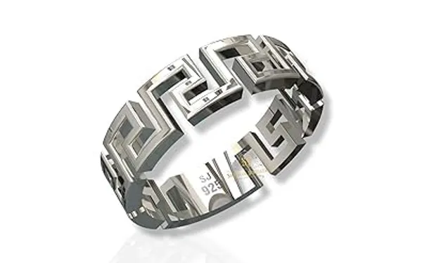 Silver_925_Sterling_S_Loop_Band_Style_Rings_For_Men_And_Women_Size_:_8