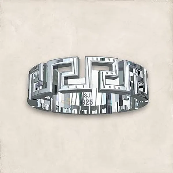 Silver_925_Sterling_S_Loop_Band_Style_Rings_For_Men_And_Women_Size_:_8