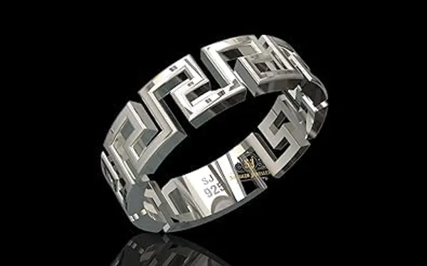 Silver_925_Sterling_S_Loop_Band_Style_Rings_For_Men_And_Women_Size_:_8