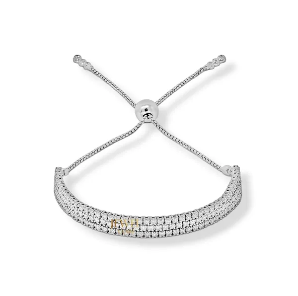 Silver_925_Sterling_Classy_Cubic_Zirconia_Single_Line__Rhodium_Solitaire_Tennis_Adjustable_Bolo_Bracelet_For_Women_And_Girls_(925_Pure_)_(Three_Row)