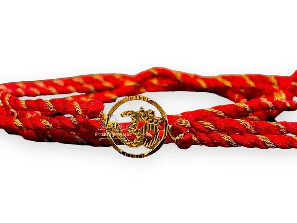 Silver_Om_Sathiya_20K_Gold_Rakhi_Bracelet_For_Men/Boys_(Yellow_Gold_Rakhi_For_Brother)_(Sathiya)