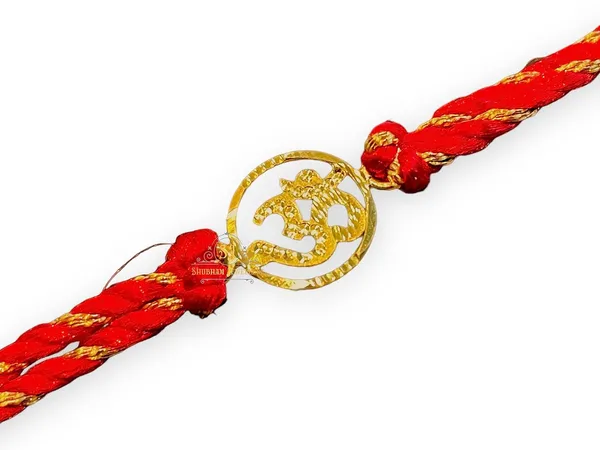 Silver_Om_Sathiya_20K_Gold_Rakhi_Bracelet_For_Men/Boys_(Yellow_Gold_Rakhi_For_Brother)_(Sathiya)