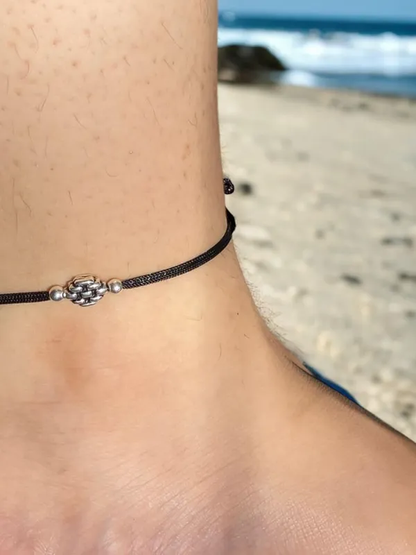Silver_925_Oxidized__Cottan_Thread_Anklet_With_Ball_For_Girls_And_Women_Nazarbattu/Nazaiya_Anklet_(Style4)