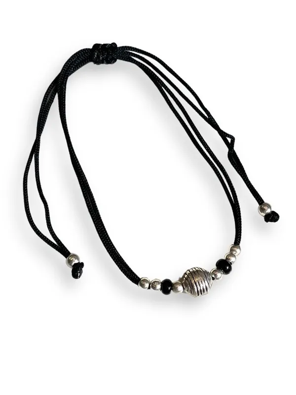 Silver_925_Oxidized__Cottan_Thread_Anklet_With_Ball_For_Girls_And_Women_Nazarbattu/Nazaiya_Anklet_(Style5)