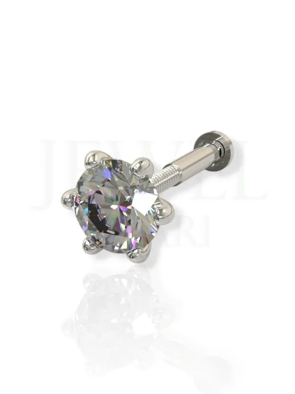 Silver_925_Sterling_Round_Shape_Cubic_Zirconia_4Mm_Prong_Screw_Back_Stud_For_Women_Girls