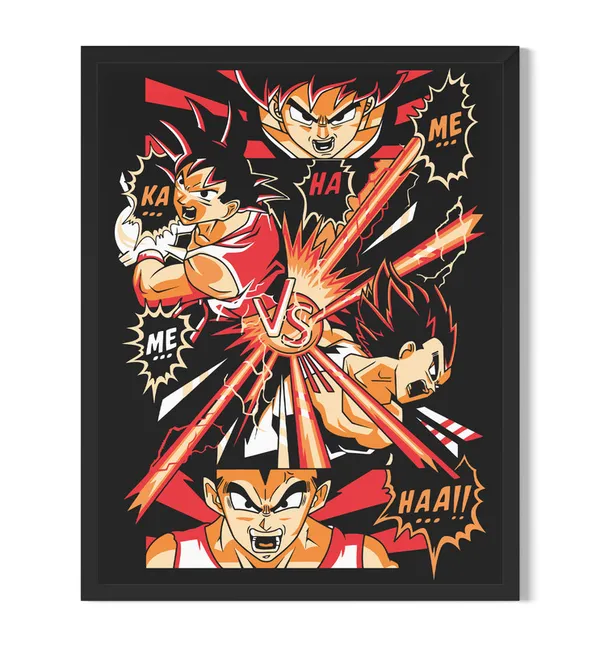 Multicolor_Dragon_Ball_Z_(DBZ)_Goku_Anime_Poster_with_Frame