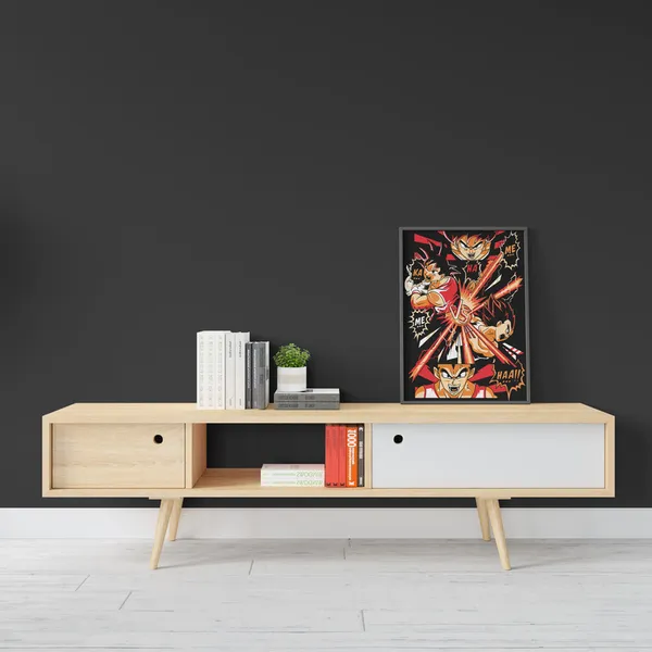 Multicolor_Dragon_Ball_Z_(DBZ)_Goku_Anime_Poster_with_Frame